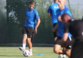 Lejeune, durante un entrenamiento en Benidorm.