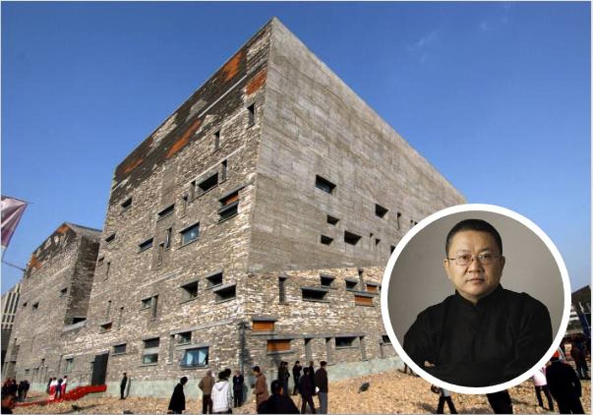 Proyecto de Wang Shu para el Museo Histórico de Ningbo, cuya fachada se mostrará en la exposición.