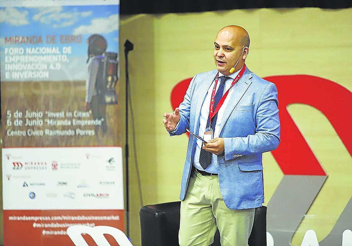 Josu Gómez Barrutia, en una jornada informativa organizada por Miranda Empresas en la ciudad.