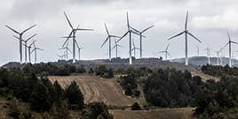 Aerogeneradores del parque alavés Elguea.