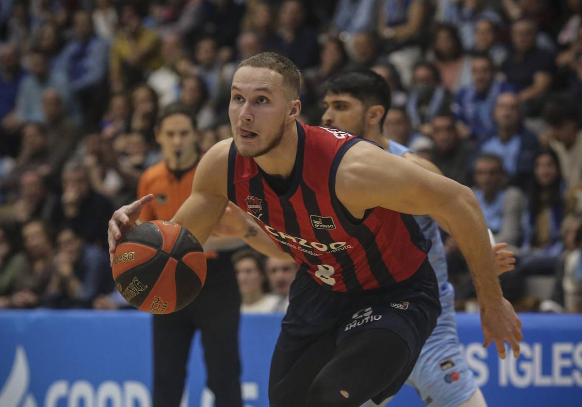 Sedekerskis, en el partido ante el Breogán del curso pasado.