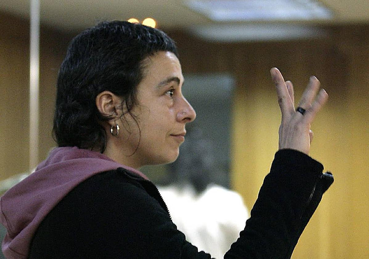 La presa de ETA Ainhoa Barbarin, durante un juicio.