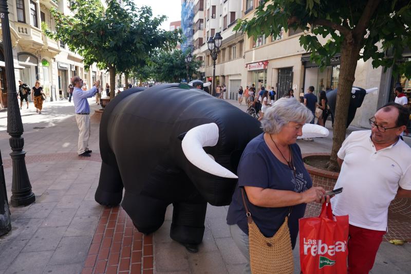 Toros en Moyua para promocionar las Corridas Generales
