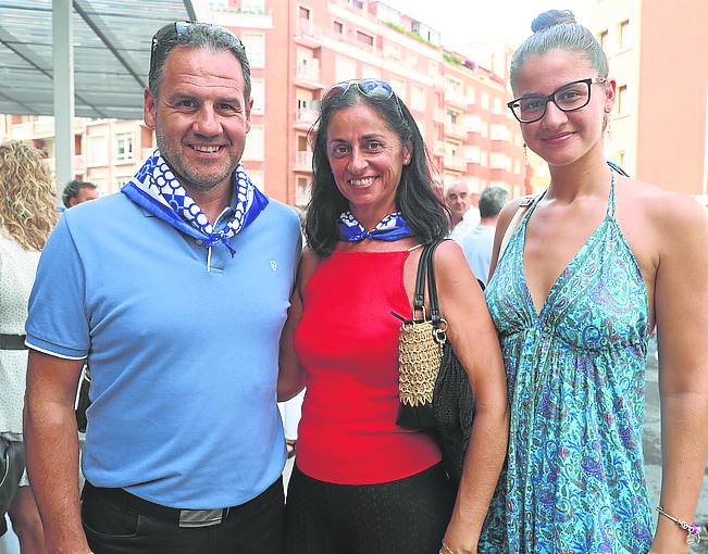 José Ignacio Amo, Pilar López y Alicia Amo. 