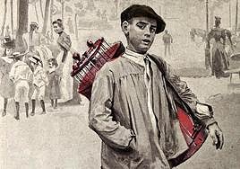 Barquillero, ilustración de 1899 para la revista Blanco y Negro.