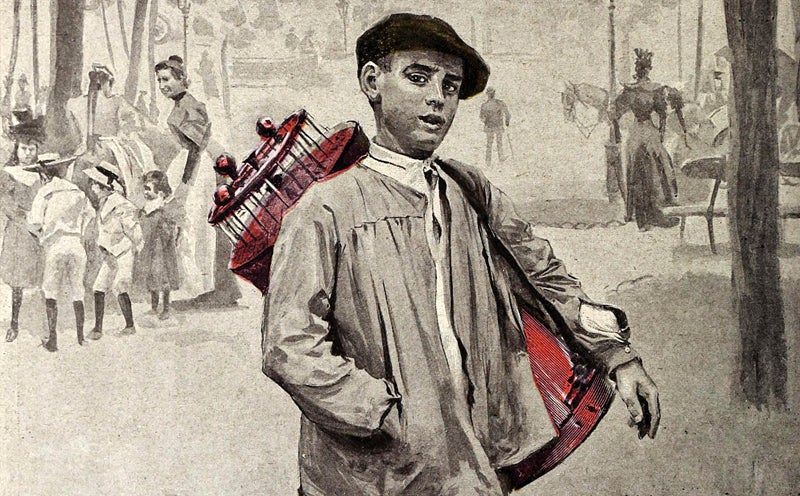 Barquillero, ilustración de 1899 para la revista Blanco y Negro.