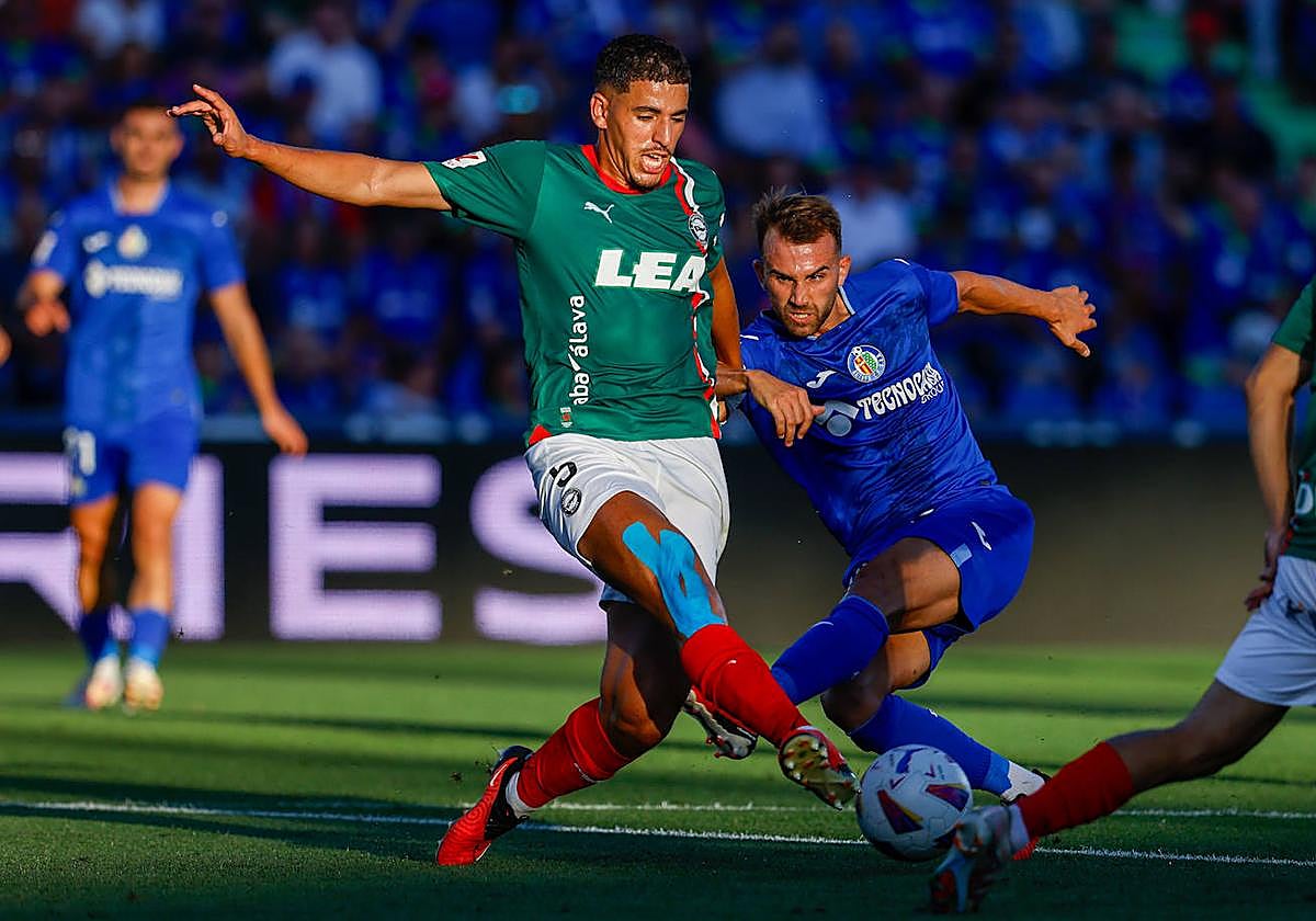 Abqar, en el partido contra el Getafe.