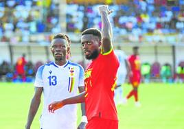 Iñaki Williams, en el partido con la República Centroafricana.