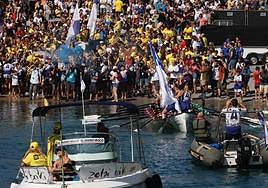 Los seguidores vizcaínos se han volcado con sus traineras.