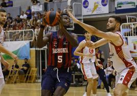 Ousmane Ndiaye, en el amistoso del martes ante el Zaragoza.