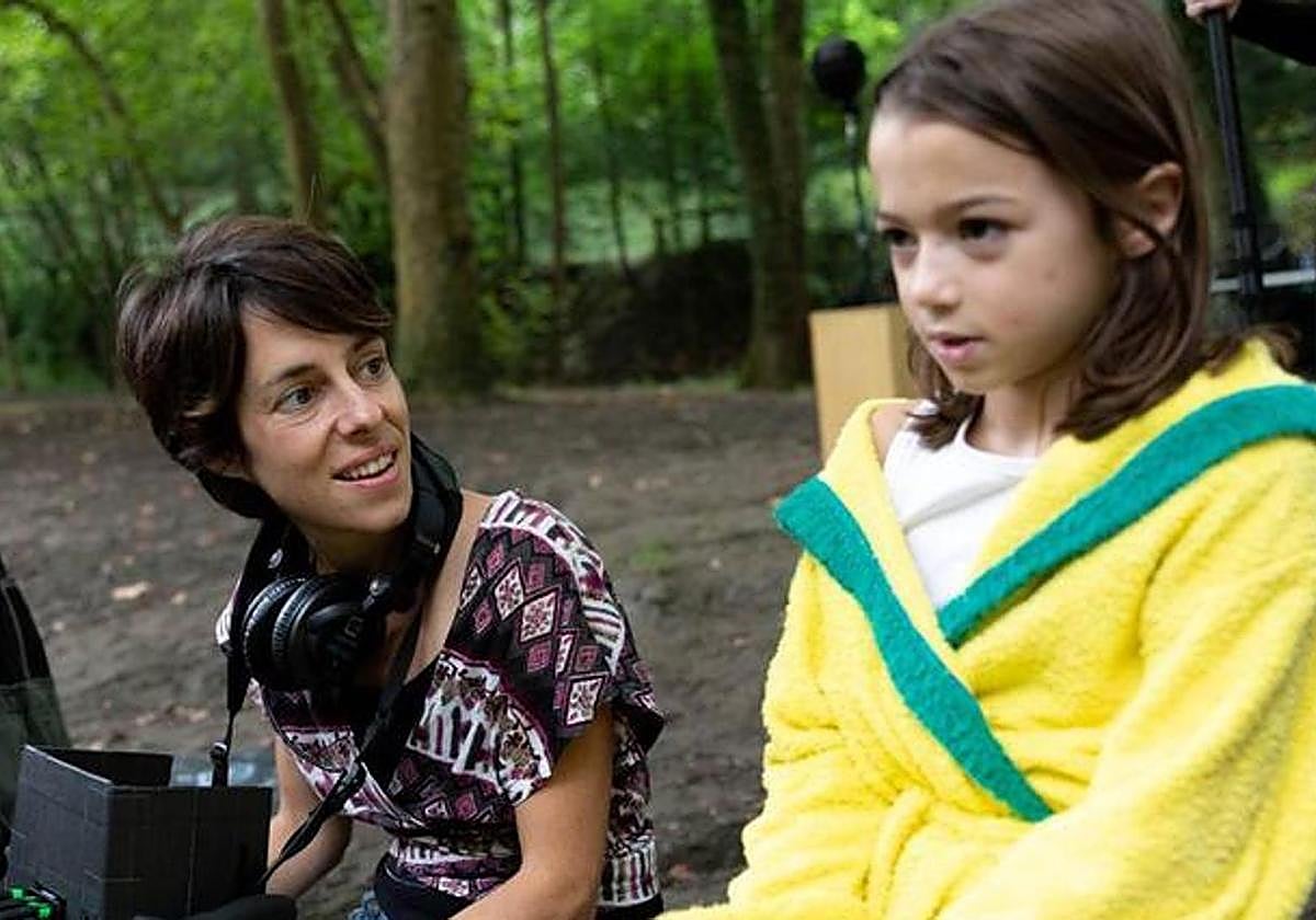 Estibaliz Urresola durante el rodaje.