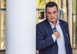 Víctor Francos en la concentración de España en Oliva (Valencia).
