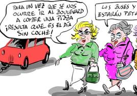 La viñeta de Cerrajería y el 'Día sin coches'