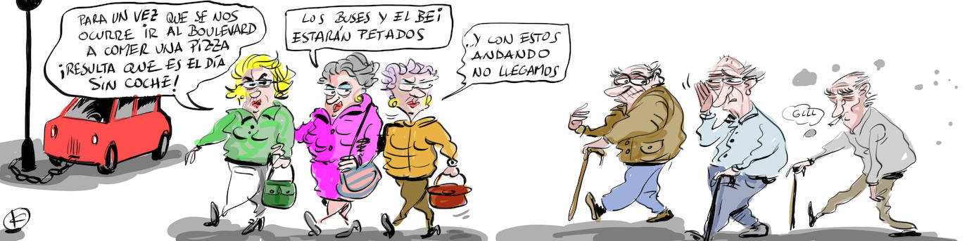 La viñeta de Cerrajería y el 'Día sin coches'