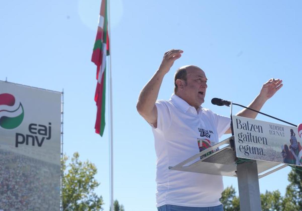 Ortuzar, en su discurso este domingo en el Alderdi Eguna.