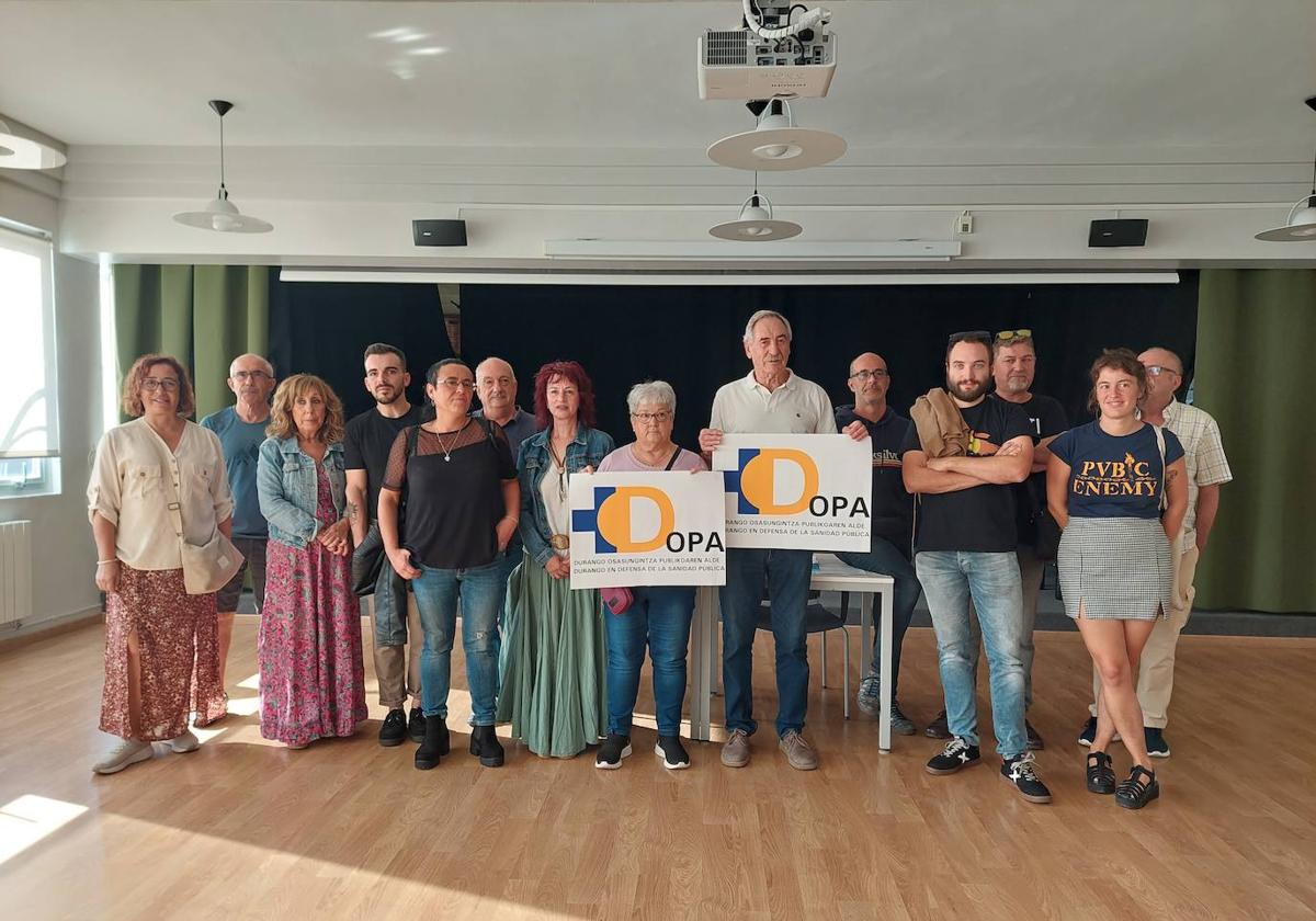 Miembros de las asociaciones, sindicatos y plataformas que forman parte de Dopa