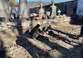 Vista de las labores de exhumación de Gogora el pasado diciembre.