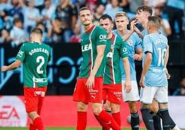 Rafa Marín se lamenta tras su error en el gol del Celta.