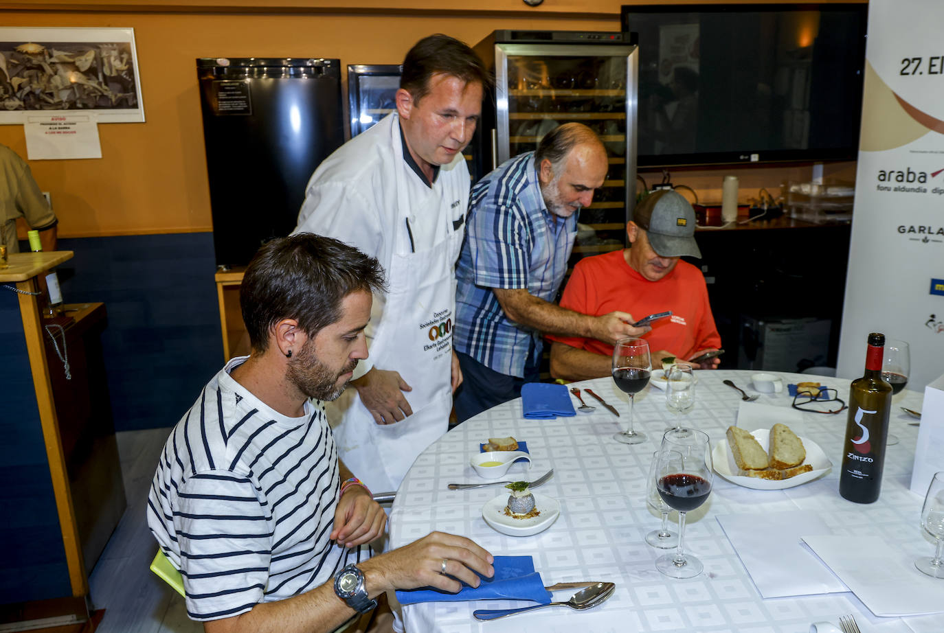 Así fue la cena en la sociedad gastronómica Zabaldegia