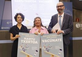 La consejera Sagardui ha presentado hoy la campaña de vacunación contra la gripe y el covid.