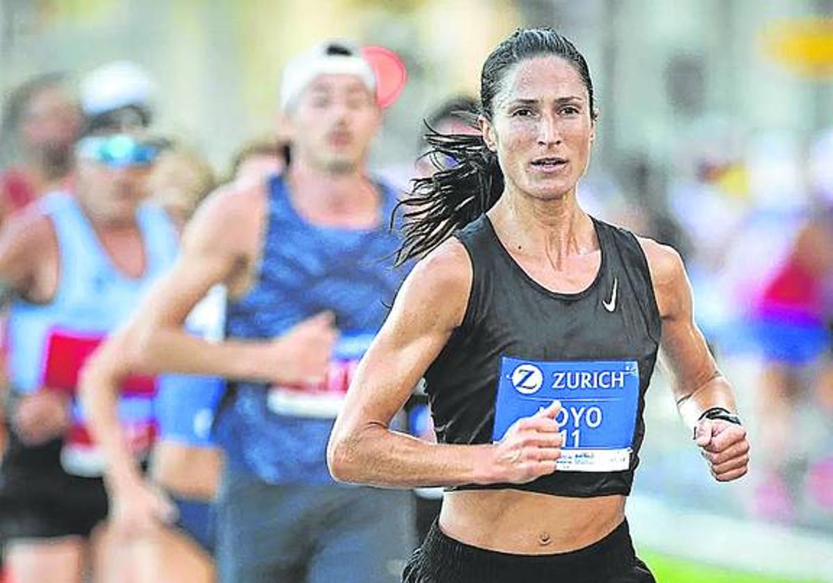 Elena Loyo, en la carrera del domingo en San Sebastián.