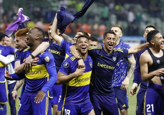 Los jugadores de Boca celebran el pase a la final.