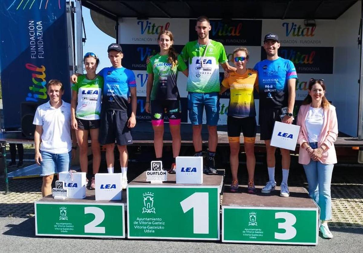 Urko Herrán y Sara Modrego, reinan en el III Duatlón Vitoria-Gasteiz