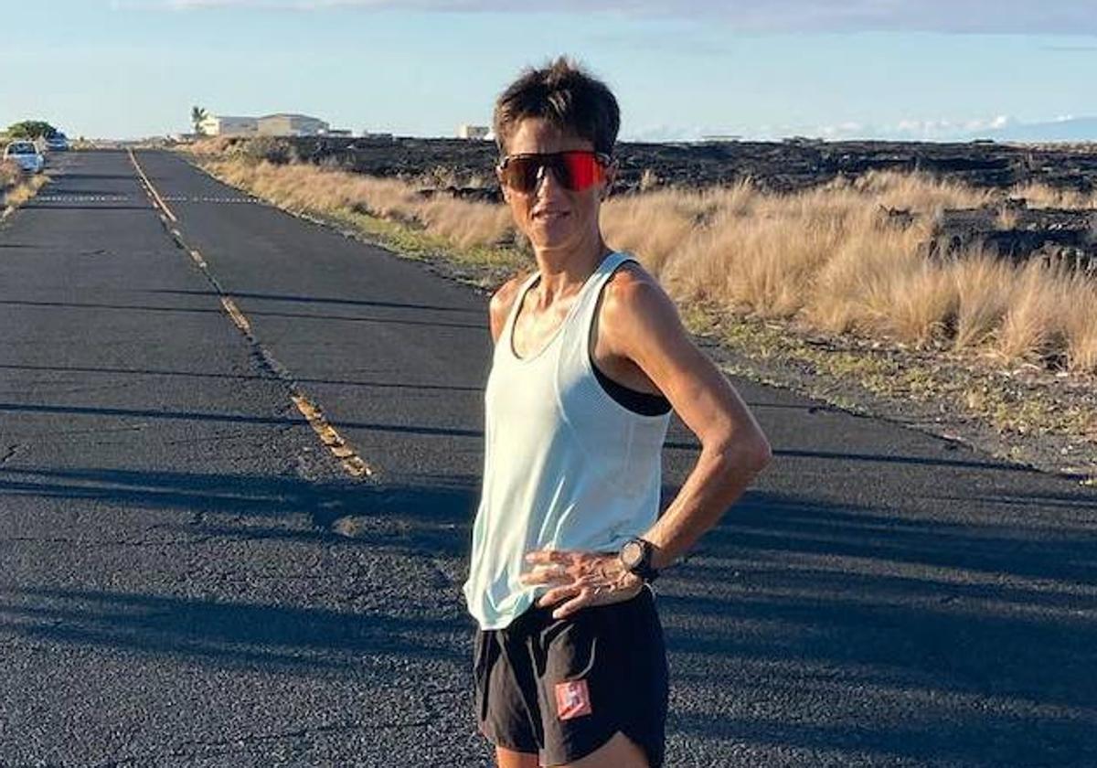 La triatleta en su última parte de la preparación en Hawai