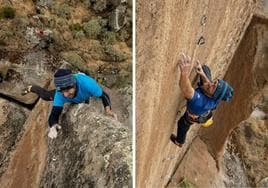 Eneko e Iker escalando en Perú.