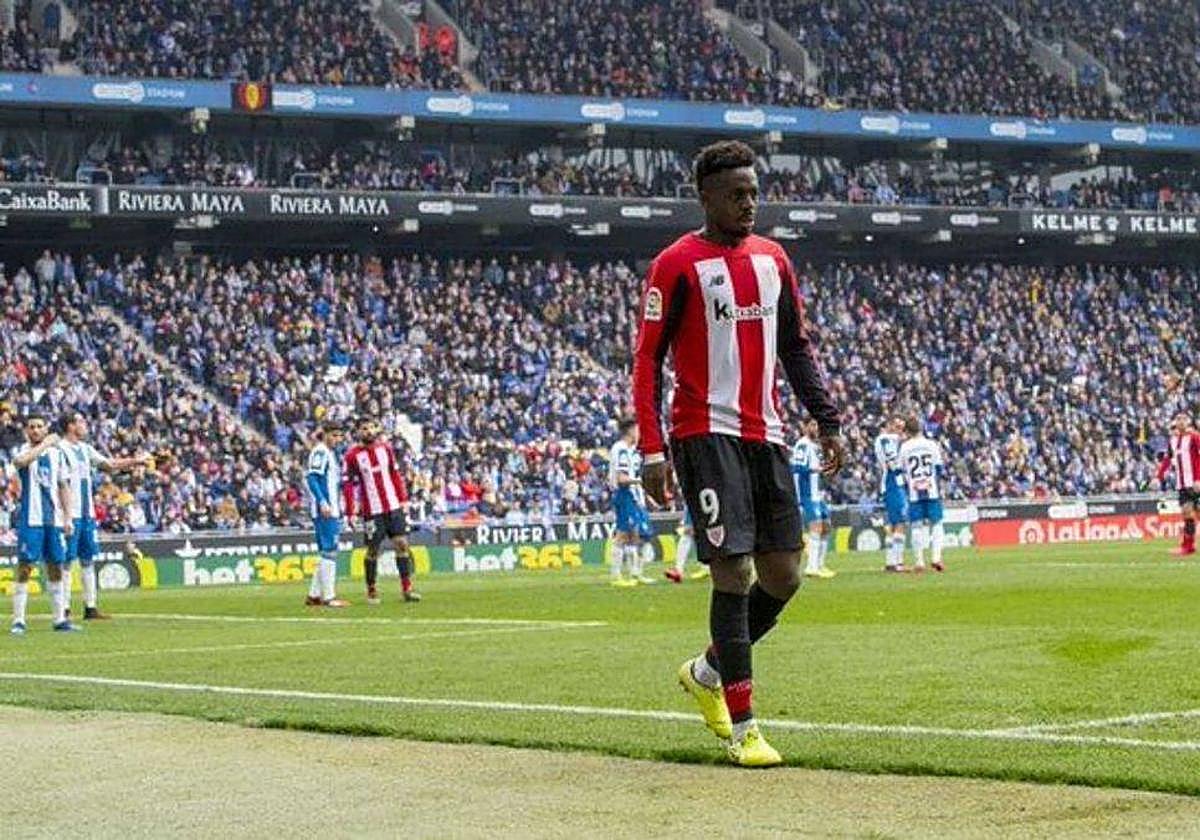 Iñaki Williams recibió cánticos lamentables en el estadio del Espanyol en enero de 2020.