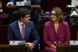 Rementeria y Etxanobe en el pleno de investidura de la segunda el pasado julio.