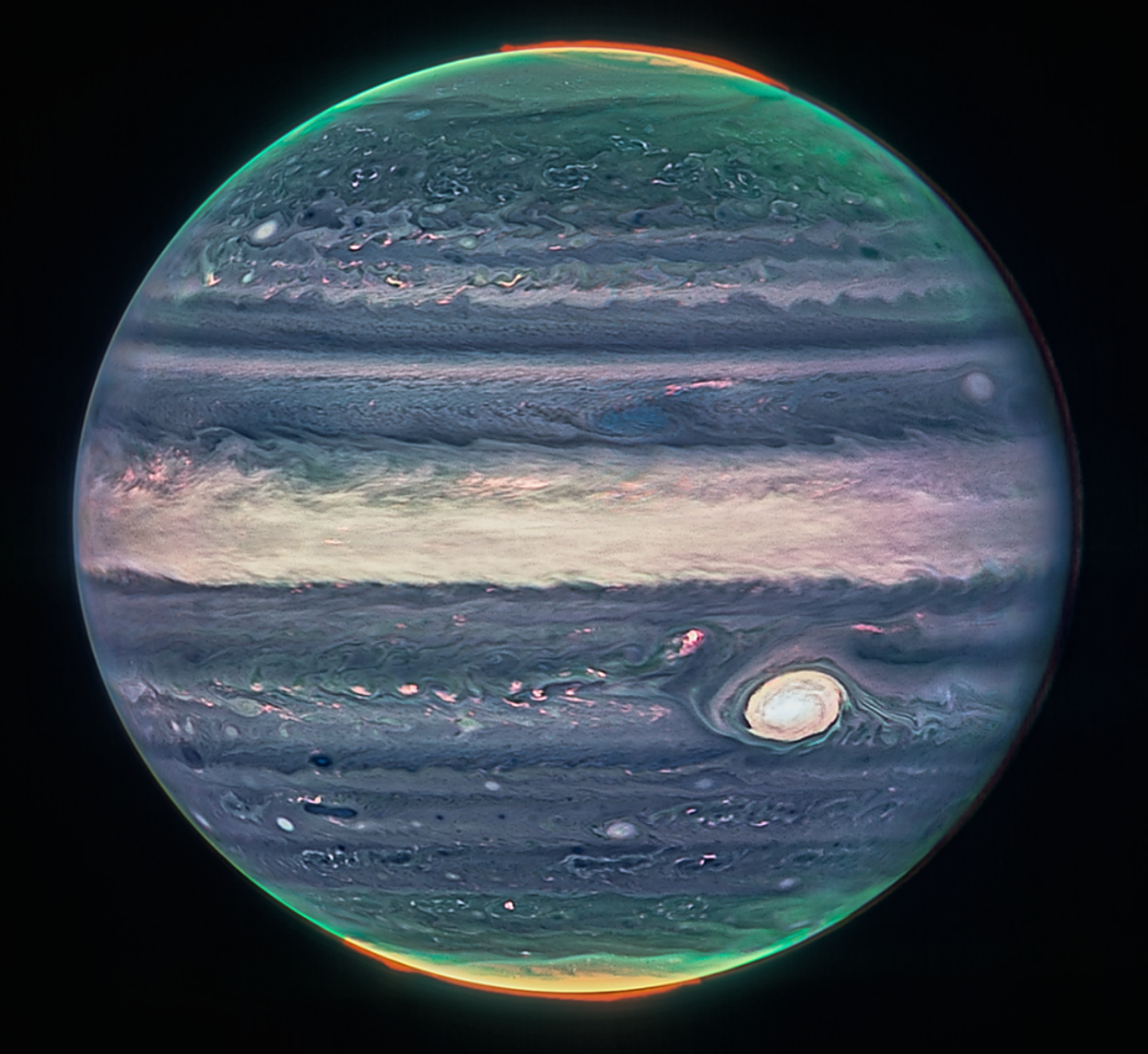 Imagen de Júpiter obtenida por el telescopio James Webb.