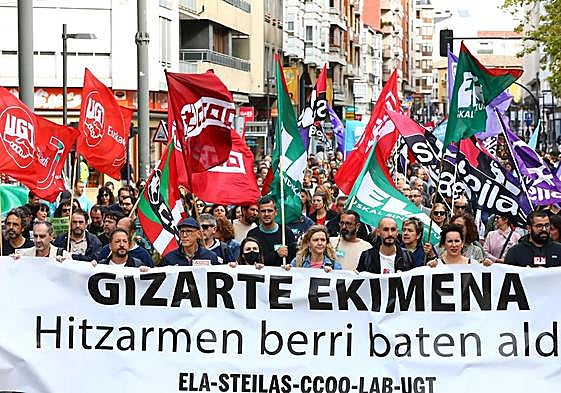 Manifestación este miércoles en Vitoria.