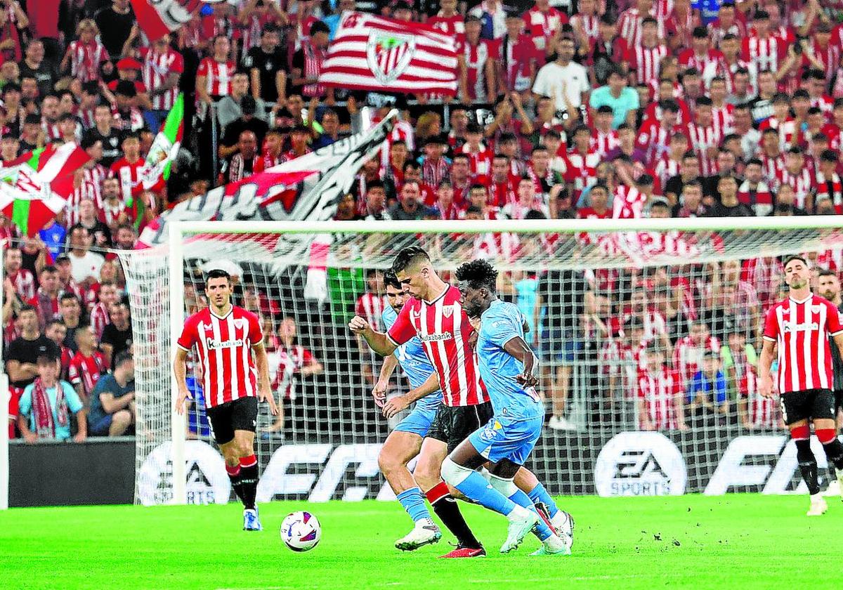 El partido contra el Getafe es el que más crispación ha levantado en San Mamés en lo que va de Liga.