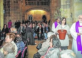 Acto de reparación a las víctimas de abusos sexuales que se celebró en la Catedral de Santiago en Bilbao.