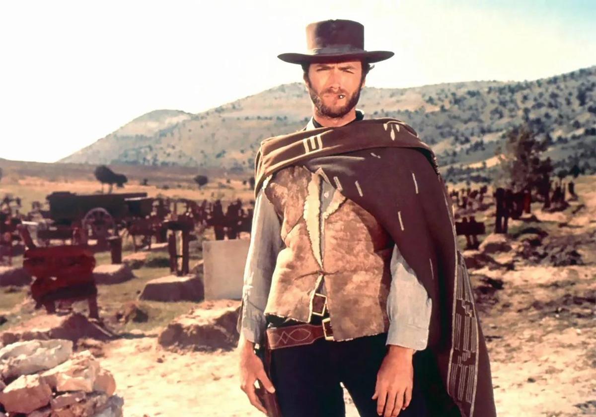 Clint Eastwood 'El bueno, el feo y el malo' filmean, Burgosen dagoen hilerri batean filmatu zena