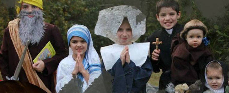 Fragmento del cartel con el que las hermanas Peregrinas de la Eucaristía invitan a participar su fiesta en el Santuario de Estíbaliz.