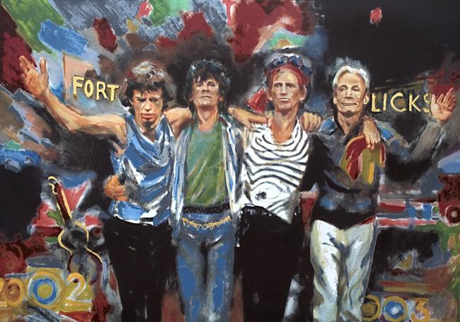 Imagen - Los Rolling Stones, pintados por Ron Wood.