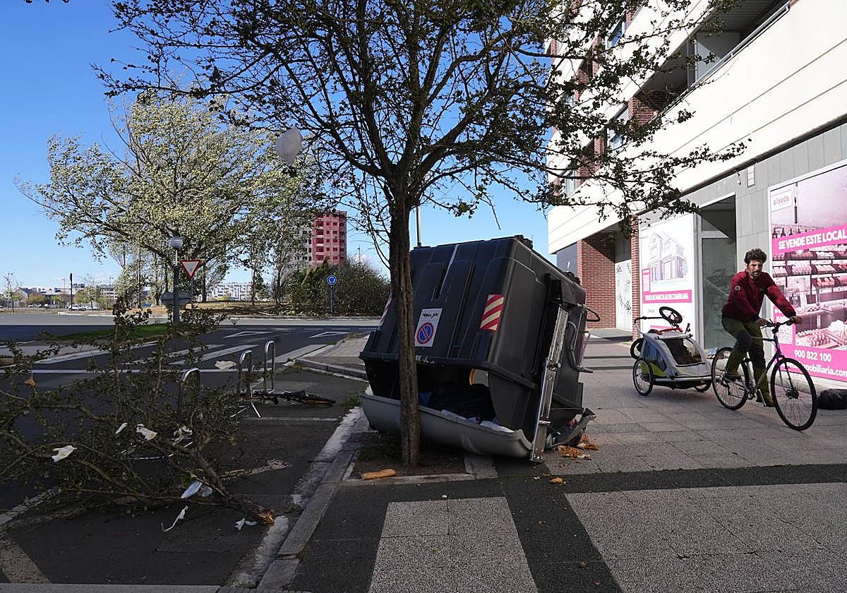 Fuertes rachas de viento en un episodio anterior en Vitoria.