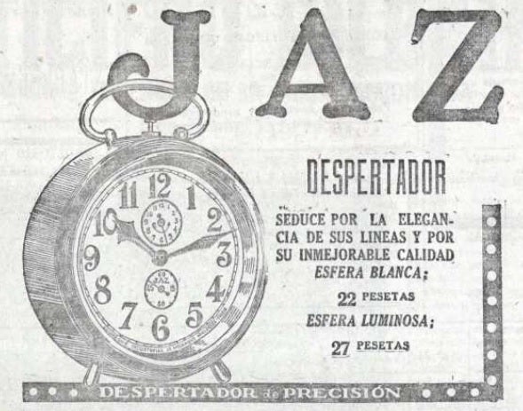 Imagen - El despertador Jaz se vendía a 22 pesetas.