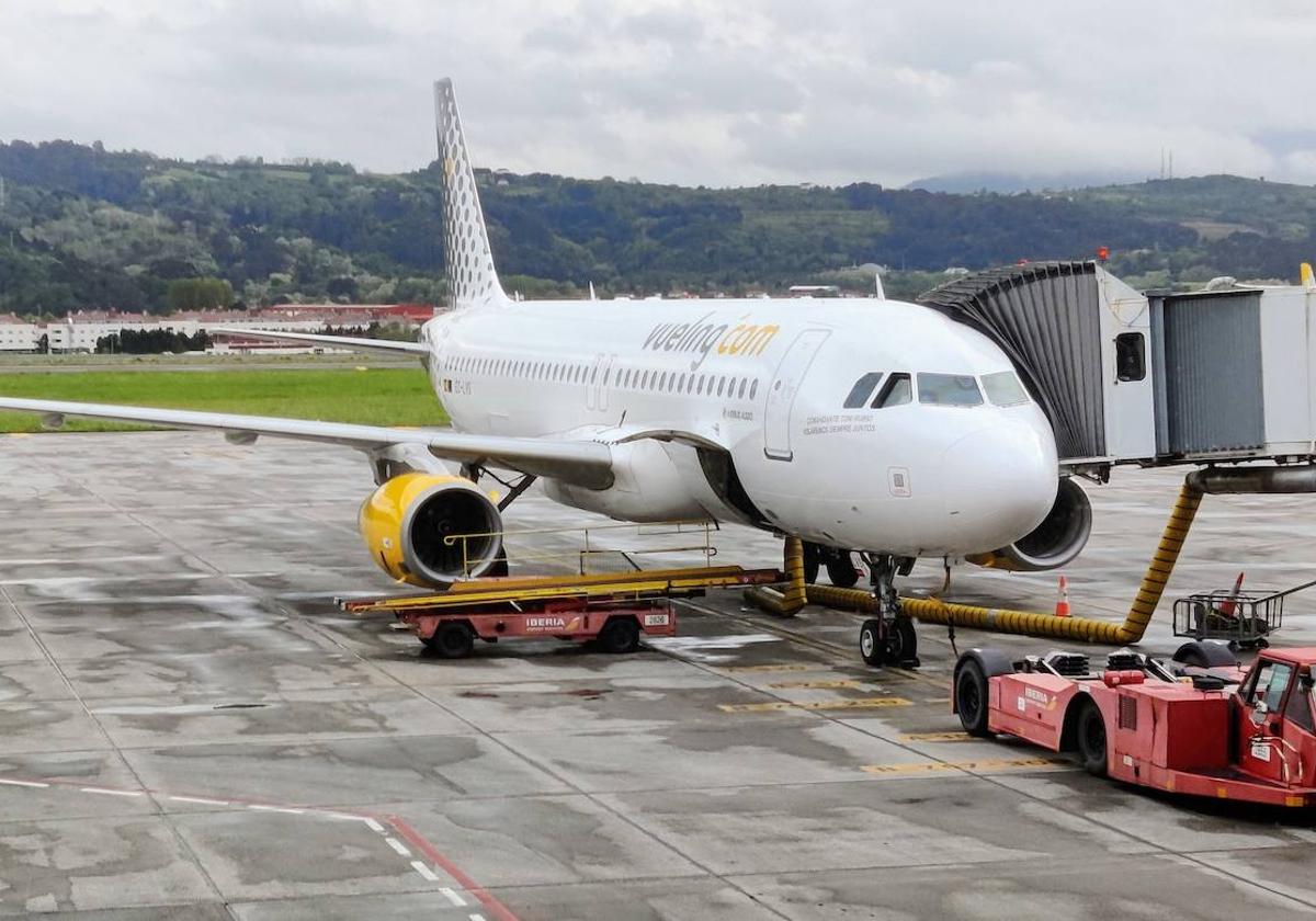 Avión el Aeropuerto de Loiu.