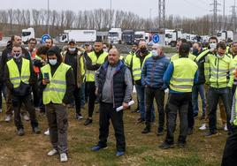 Movilizaciones de transportistas durante la huelga de primavera de 2022.