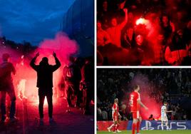 Los ultras del Benfica la lían en San Sebastián y empañan la fiesta de la Real Sociedad