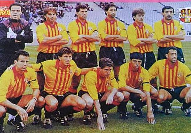 Alineación del Sant Andreu, rival albiazul en el estadio barcelonés aquel 12 de enero de 1992.
