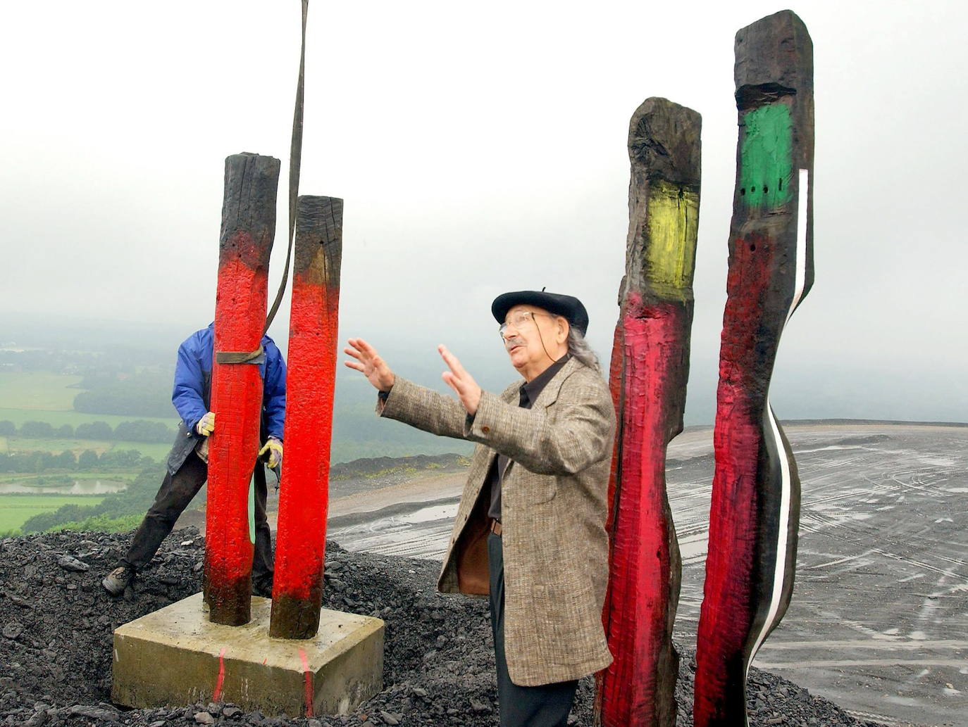 Instalación de un centenar de totems en Bottrop (Alemania).
