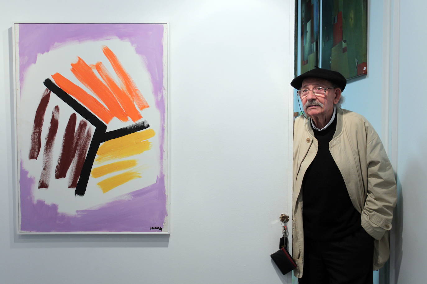 Ibarrola en una exposición en Bilbao, en 2011