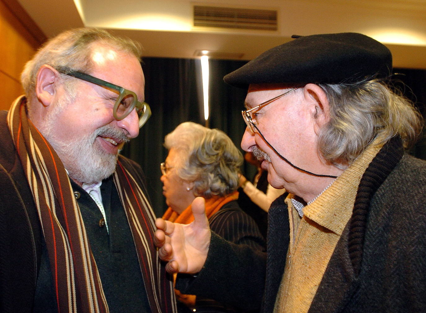 El pintor vasco charla con Fernando Sabater