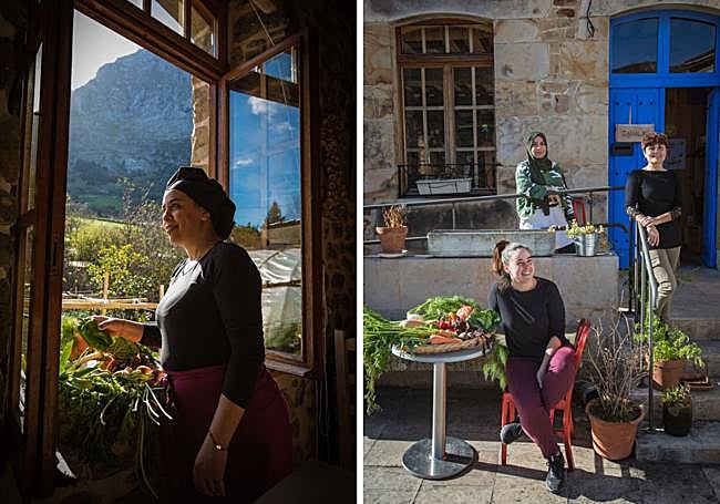Con vistas al Anboto y ante las escaleras de piedra.