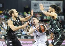 Imagen del partido del Bilbao Basket contra el Caledonia Gladiators en el encuentro de ida.