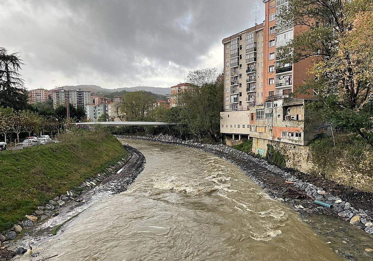 El Ibaizabal a su paso por Galdakao.